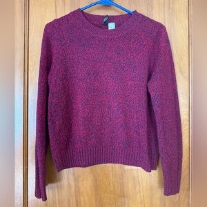 H&M Marled Red Crewneck Sweater